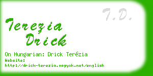 terezia drick business card